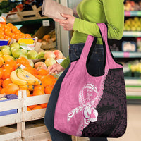 Polynesia Breast Cancer Awareness Grocery Bag Fight With Hope Pink Ribbon Boxing Gloves