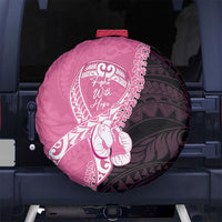 Polynesia Breast Cancer Awareness Spare Tire Cover Fight With Hope Pink Ribbon Boxing Gloves