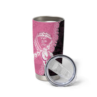 Personalised Polynesia Breast Cancer Awareness Tumbler Cup Fight With Hope Pink Ribbon Boxing Gloves