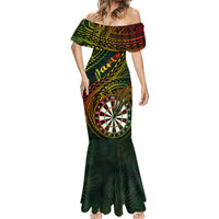 Personalised Polynesian Darts Mermaid Dress Dart Lovers Tribal Pattern Mix Tropical Leaves LT14 - Polynesian Pride