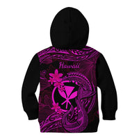 Hawaii Kid Hoodie Fish Hook Tattoo Mix Polynesian Plumeria Pink Version LT14 - Polynesian Pride