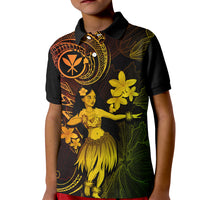 Hawaii Kid Polo Shirt Hula Girl Mix Polynesian Plumeria Reggae Version LT14 Kid Reggae - Polynesian Pride