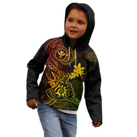 Hawaii Kid Hoodie Shaka Tattoo Mix Polynesian Plumeria Reggae Version LT14 - Polynesian Pride