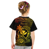 Hawaii Kid T Shirt Shaka Tattoo Mix Polynesian Plumeria Reggae Version LT14 - Polynesian Pride