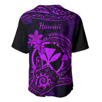Hawaii Baseball Jersey Shaka Tattoo Mix Polynesian Plumeria Purple Version LT14 - Polynesian Pride
