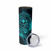 Hawaii Skinny Tumbler Shaka Tattoo Mix Polynesian Plumeria Turquoise Version