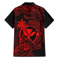 hawaii-family-matching-off-shoulder-short-dress-and-hawaiian-shirt-shaka-tattoo-mix-polynesian-plumeria-red-version