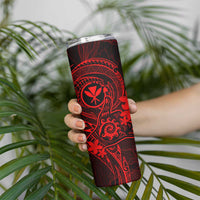 Hawaii Skinny Tumbler Shaka Tattoo Mix Polynesian Plumeria Red Version