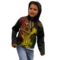 Hawaii Kid Hoodie Hammerhead Shark Tattoo Mix Polynesian Plumeria Reggae Version LT14 - Polynesian Pride