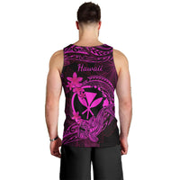 hawaii-men-tank-top-hammerhead-shark-tattoo-mix-polynesian-plumeria-pink-version