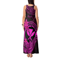hawaii-tank-maxi-dress-hammerhead-shark-tattoo-mix-polynesian-plumeria-pink-version