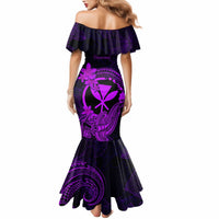 hawaii-mermaid-dress-hammerhead-shark-tattoo-mix-polynesian-plumeria-purple-version