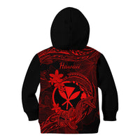 Hawaii Kid Hoodie Hammerhead Shark Tattoo Mix Polynesian Plumeria Red Version LT14 - Polynesian Pride