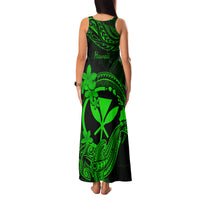 hawaii-family-matching-tank-maxi-dress-and-hawaiian-shirt-hammerhead-shark-tattoo-mix-polynesian-plumeria-green-version