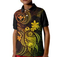 Hawaii Kid Polo Shirt Turtle Mix Polynesian Plumeria Reggae Version LT14 Kid Reggae - Polynesian Pride