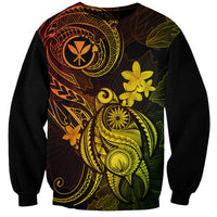 Hawaii Sweatshirt Turtle Mix Polynesian Plumeria Reggae Version LT14 Unisex Reggae - Polynesian Pride