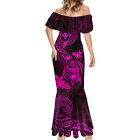 Hawaii Mermaid Dress Turtle Mix Polynesian Plumeria Pink Version LT14 - Polynesian Pride