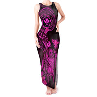 Hawaii Tank Maxi Dress Turtle Mix Polynesian Plumeria Pink Version LT14 Women Pink - Polynesian Pride
