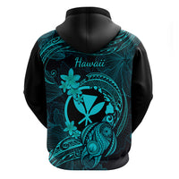 Hawaii Hoodie Turtle Mix Polynesian Plumeria Turquoise Version LT14 - Polynesian Pride