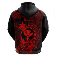 Hawaii Hoodie Turtle Mix Polynesian Plumeria Red Version LT14 - Polynesian Pride