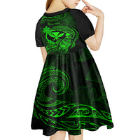 hawaii-kid-short-sleeve-dress-turtle-mix-polynesian-plumeria-green-version