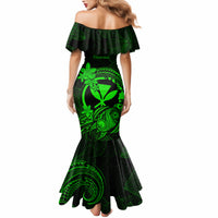 Hawaii Mermaid Dress Turtle Mix Polynesian Plumeria Green Version LT14 - Polynesian Pride