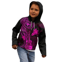 Hawaii Kid Hoodie Ukulele Mix Polynesian Plumeria Pink Version LT14 - Polynesian Pride