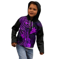 Hawaii Kid Hoodie Ukulele Mix Polynesian Plumeria Purple Version LT14 - Polynesian Pride