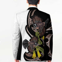 New Zealand Valentines Day Blazer Piwakawaka Lovers Maori Koru Tattoo - Polynesian Pride