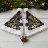 New Zealand Valentines Day Christmas Santa Hat Piwakawaka Lovers Maori Koru Tattoo - Polynesian Pride