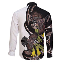 New Zealand Valentines Day Family Matching Long Sleeve Bodycon Dress and Hawaiian Shirt Piwakawaka Lovers Maori Koru Tattoo - Polynesian Pride