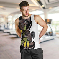 New Zealand Valentines Day Men Tank Top Piwakawaka Lovers Maori Koru Tattoo - Polynesian Pride