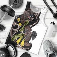 New Zealand Valentines Day Men Tank Top Piwakawaka Lovers Maori Koru Tattoo - Polynesian Pride