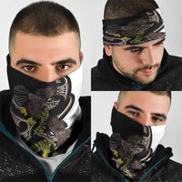 New Zealand Valentines Day Neck Gaiter Piwakawaka Lovers Maori Koru Tattoo - Polynesian Pride