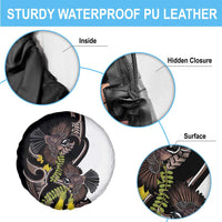 New Zealand Valentines Day Spare Tire Cover Piwakawaka Lovers Maori Koru Tattoo - Polynesian Pride