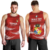 Tonga Rugby Men Tank Top 2023 Ikale Tahi Tongan Ngatu Pattern LT14 - Polynesian Pride