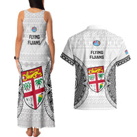 Fiji Rugby Couples Matching Tank Maxi Dress and Hawaiian Shirt 2023 Go Champions World Cup Fijian Tapa Pattern LT14 - Polynesian Pride
