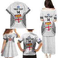 Custom Fiji Rugby Family Matching Puletasi Dress and Hawaiian Shirt 2023 Go Champions World Cup Fijian Tapa Pattern LT14 - Polynesian Pride