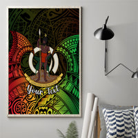 Personalised Vanuatu Family Day Canvas Wall Art Happy 26 December Vanuatuan Pig Tusk LT14 - Polynesian Pride