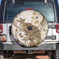 Brown And White Hawaii Chameleon Spare Tire Cover Plumeria Polynesian Tribal Art LT14 Brown - Polynesian Pride