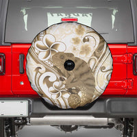 Brown And White Hawaii Chameleon Spare Tire Cover Plumeria Polynesian Tribal Art LT14 - Polynesian Pride