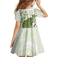 Green And White Hawaii Chameleon Family Matching Summer Maxi Dress and Hawaiian Shirt Plumeria Polynesian Tribal Art LT14 - Polynesian Pride