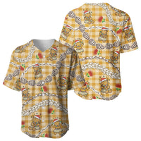 Gold Palaka Hawaii Mele Kalikimaka Baseball Jersey Ohia Lehua Shell Leis Funny Gingerbread Santa LT14 - Polynesian Pride