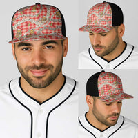 Red Palaka Hawaii Mele Kalikimaka Baseball Net Cap Ohia Lehua Shell Leis Funny Gingerbread Santa - Polynesian Pride