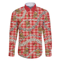 Red Palaka Hawaii Mele Kalikimaka Family Matching Summer Maxi Dress and Hawaiian Shirt Ohia Lehua Shell Leis Funny Gingerbread Santa - Polynesian Pride