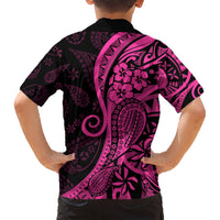 Pink Polynesia Paisley Hawaiian Shirt Polynesian With Tropical Flowers LT14 - Polynesian Pride