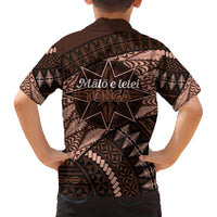 Malo e lelei Tonga Family Matching Tank Maxi Dress and Hawaiian Shirt Tongan Ngatu Pattern Vintage Vibes LT14 - Polynesian Pride