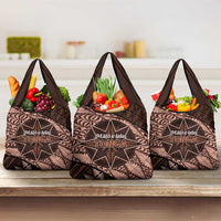 Malo e lelei Tonga Grocery Bag Tongan Ngatu Pattern Vintage Vibes