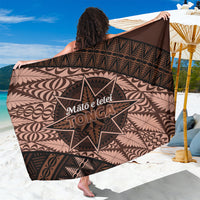 Malo e lelei Tonga Sarong Tongan Ngatu Pattern Vintage Vibes LT14 One Size 44 x 66 inches Brown - Polynesian Pride
