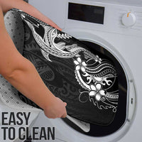 Black Aloha Hawaii Bathroom Set Polynesian Shark Tattoo With Plumeria - Polynesian Pride